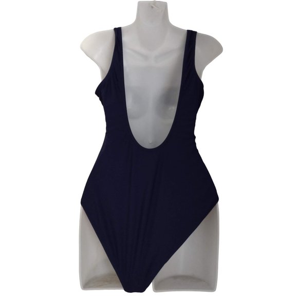 Royal Blue & Gold Fab One piece swimming suit - Picture 2 of 4